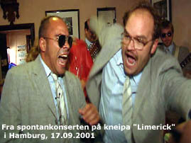 Fra DDRs spontankonsert p 'Limerick' i Hamburg, 17.09.2001